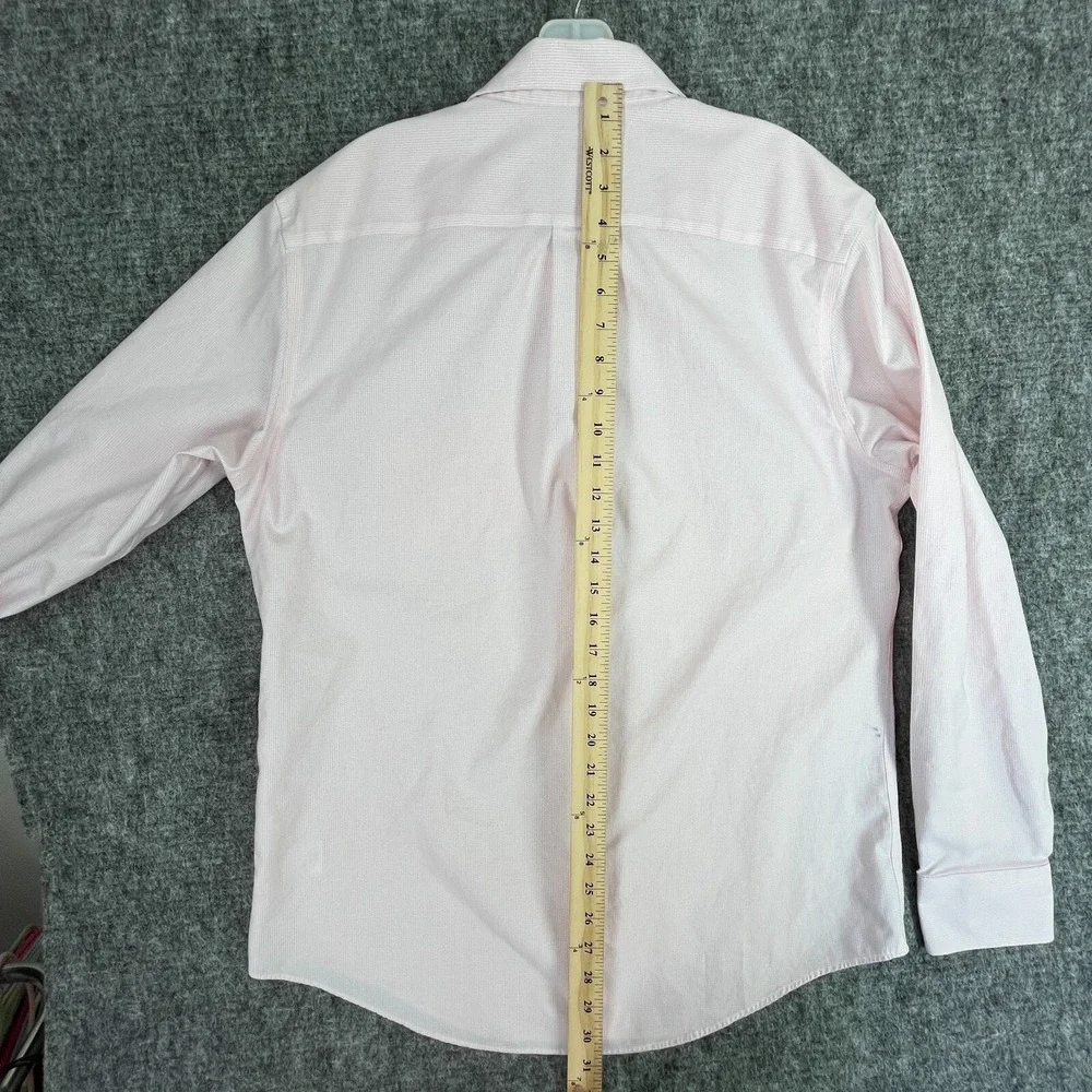 Banana Republic Non‎ Iron Classic Fit Dress Shirt Mens L Pink Business Office